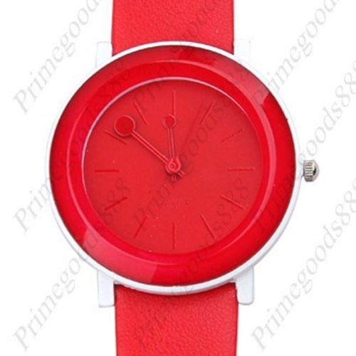 Hot red stylish strap round analogue wrist quartz wristwatch women&#039;s for sale