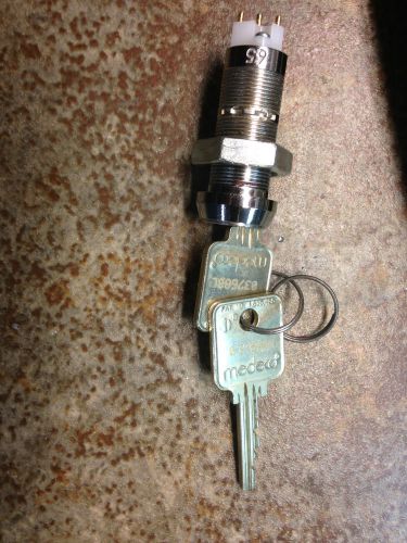 Lot of 4 Medeco Key Micro Switch Lock, Momentary With 2 Keys