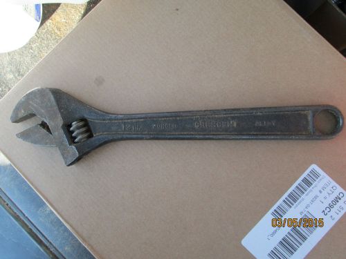 Vintage 1-1/2 lb crescent tool 12&#034; forged alloy adjustable wrench jamestown n.y. for sale