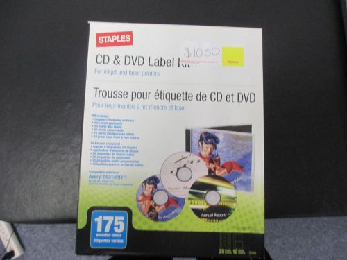 STAPLES CD &amp; DVD KIT for inkjet and laser  printers