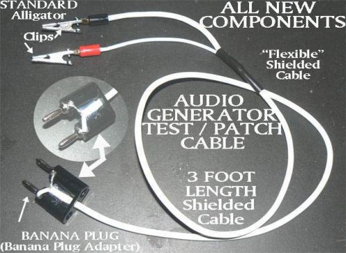 New banana plugs to alligator clips audio gen patch cable heathkit eico sencore for sale