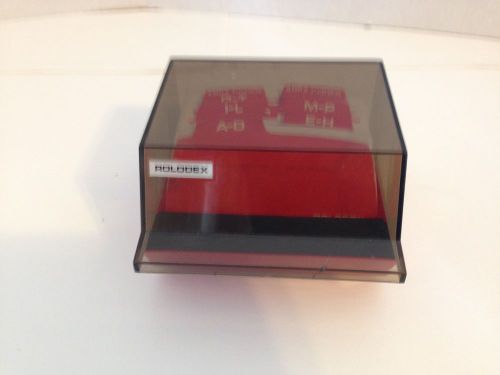 Rolodex S-300C Petite Card File Poppy Red SASSY w/ Blank Address Cards and Tabs