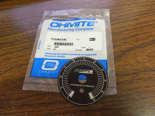 Ohmite 5000 Dial Face Plate Potentiometer Rheostat Variac Variable Transformer