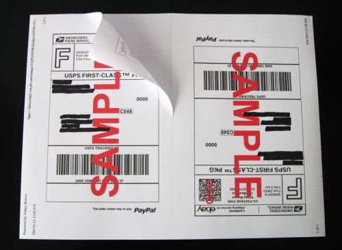 50 Self Adhesive MATTE Shipping Labels - 8.5 x 5.5 PayPal, Ebay, UPS USPS FedEx
