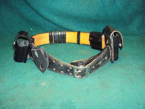Don Hume Black Leather Duty Belt / Police Holsters Complete Rig