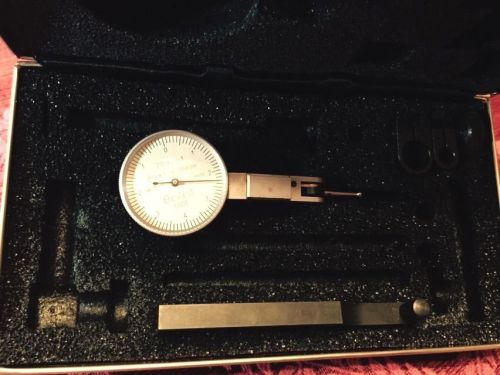 Brown &amp; sharpe swiss made best test dial indicator no 7032-1 in case .0001&#034; for sale