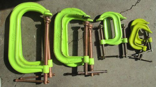 Industrial c clamp 8&#034;, 6&#034;, 3&#034;, 2&#034; two of each for sale