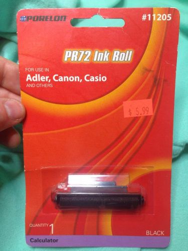 Porelon Pr72 Ink Roll Black Number 11205 For Adler Canon And Casio