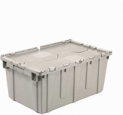 Lot of (10 ea.) monoflo attached lid containers dc2115-9f, grey tub storage for sale