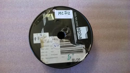 MC512  Partial Reel 96+ Feet Alpha 5854/7 Hook-up Wire 24 AWG 7/32 Black
