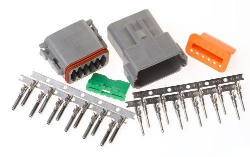 Deutsch 12-pin Connector Kit W/housing, Terminals, Pins, Seals 14-16 Gauge