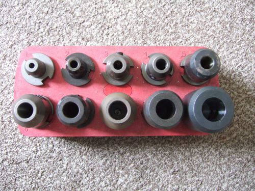 Nmtb 40 taper tool holders  qty 10 + stand fits bridgeport haas akira seikilook! for sale