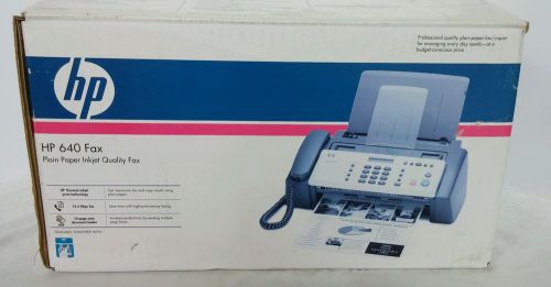 HP 640 Plain Paper Inkjet Fax &amp; Copy Machine w/ Set-up Guide + Phone Cord
