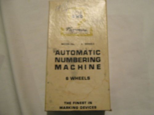Automatic Numbering Machine, 6 Wheels, Faymus, B&amp;M , Rx , Pharmacy