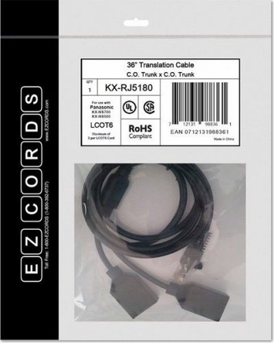 EZCORDS EZC-KX-RJ5180 CO 2 Port Trunk Wiring Translation Cable