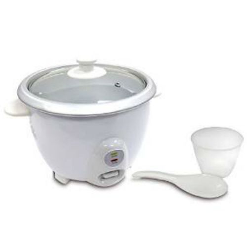 Crystaline 8 Cup Electric Rice Cooker + 2 Free Wood Spoons! High Quality Build