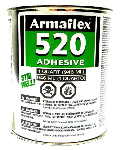 &#034;Armaflex&#034; 520 Elastomeric Pipe Foam &amp; Sheet Insulation Adhesive {Quart Size}