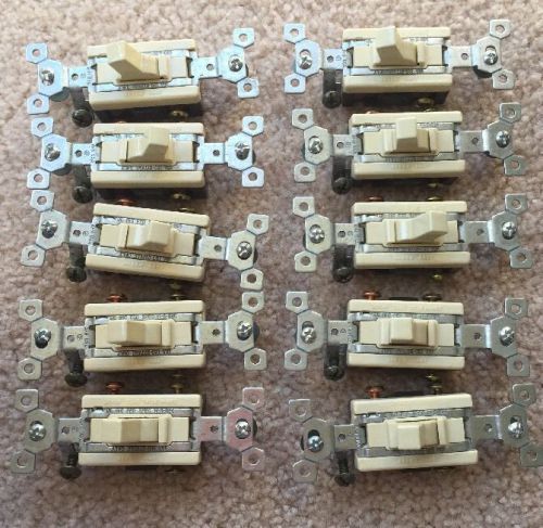 Arrow Hart AHCS315I 15A, 120/277V, 3 Pole Ivory Lot Of 10