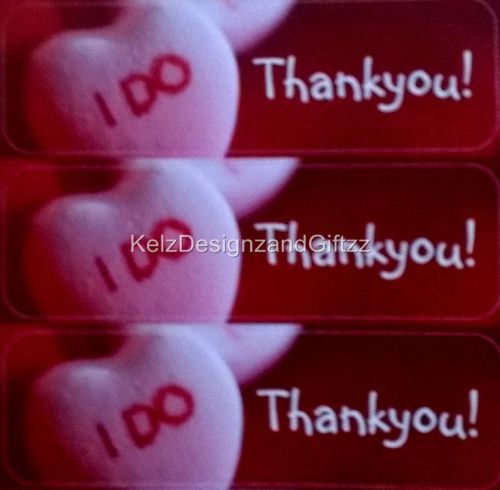 SALE! 35 x Thank You Stickers Labels for Wedding Cards Lollie Lolly Boxes Candy