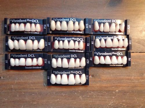 Ivoclar Vivadent Blueline Teeth 10 Anterior Cards Lot 2 A1 Shade Dental Lab