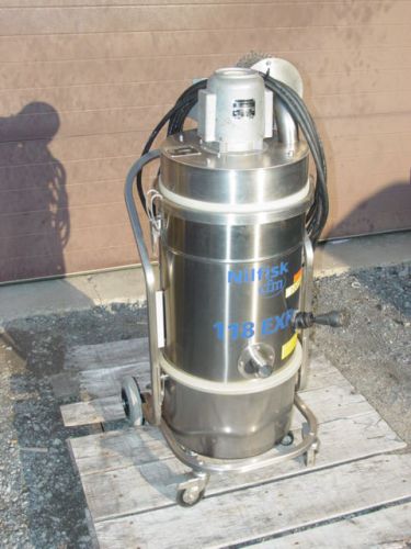 Nilfisk 118exp explosionproof stainless steel industrial dry vacuum for sale