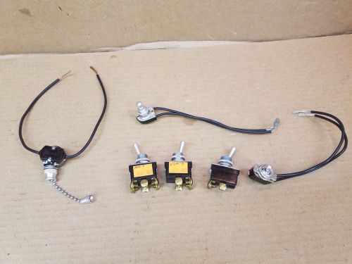 Lot of 6 Assorted Electric Toggle Switches 10 / 20 A 125-250 VAC, 1 HP...