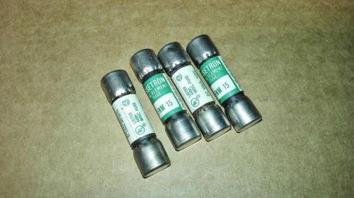 (4) FUSETRON FNM-15 Dual-Element Fuses ~ Lot of / 4