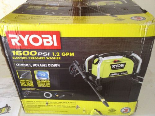 Ryobi Electric Pump Power Pressure Washer 1600-PSI 1.2-GPM FREE SHIPPING