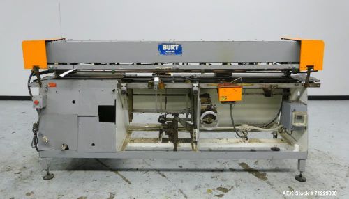 Used- mateer-burt model au-611-b horizontal roll through wraparound glue labeler for sale