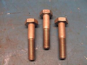 Lot of 3 heavy hex head stainless steel grade 8 cap screw bolt 1/2-13 x 2-1/2&#034; for sale
