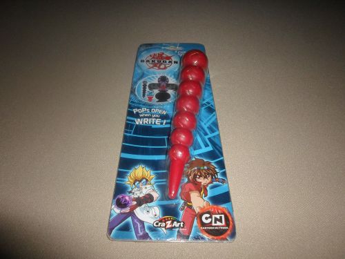 Bakugan Character Writing Pen~Pop Opens When You Write!, Ages 3+, NEW IN PACKAGE