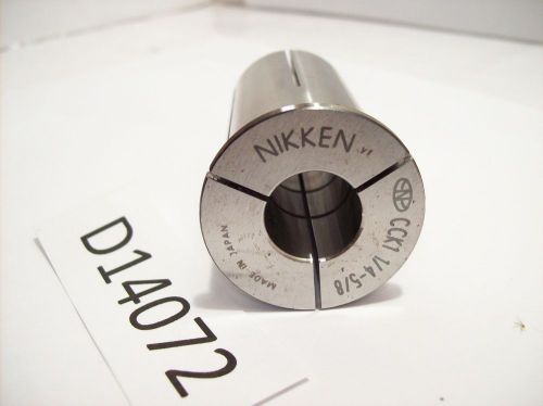 NIKKEN STRAIGHT COLLET  1-1/4&#034; OD 5/8&#034; ID FOR MILLING CHUCKS AND OTHERS D14072