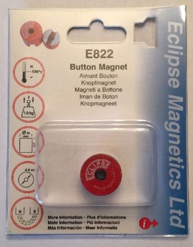 Eclipse Magnetics Ltd E822 Button Magnet Hobby Industrial 4+ lb Holding Power