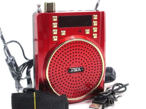 New Portable Waist Band PA Speaker Megaphone W/ Headset Microphone FM/REC/USB