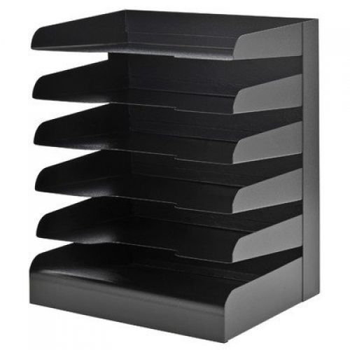 Buddy Products Classic 6 Tier Trays, Letter Size, Steel, 9.5 x 14.375 x 12