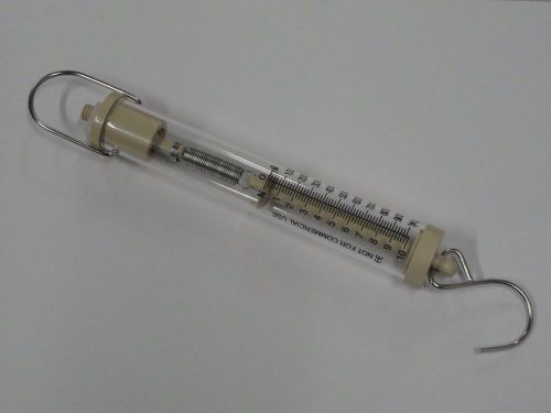1x Spring Scale Acrylic Balance Tubular 10N/1000gm/1Kg Newton Gram Dynamometer