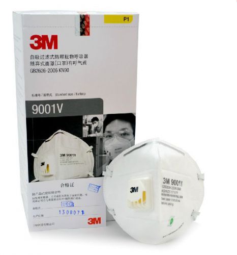 1Box=25pcs 3M 9001V Folded Dust/Mist Respirator Exhalation Valve Filter MaskKN90