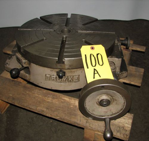 15&#034; troyke model r-15 horizontal rotary table, s/n 2968-7 for sale