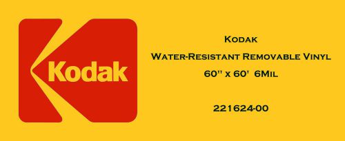 Kodak Water-Resistant Removable Vinyl 6mil 60&#034; x 60&#039;