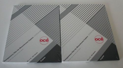 OCE Transparency Film for Monochrome Copiers LCT-PLN-100 2 Boxes New
