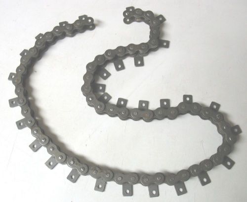 Acme #40 template pattern attachment feed chain ~66&#034; loop single straight tab for sale