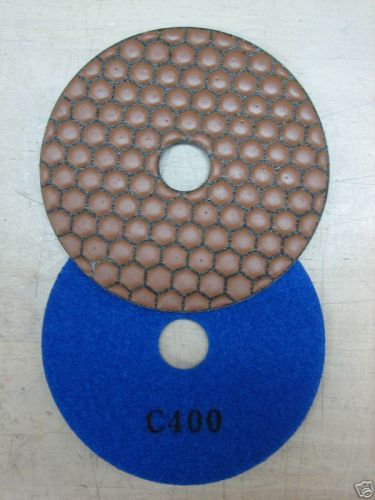 ZERED 4&#034; PREMIUM Diamond Dry Polishing Pad Disc #400 Granite Tool