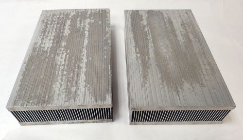 Lot of 4 unused large aluminum extrusion heatsinks 16&amp;3/4&#034; x 10&amp;3/4&#034; x 3&amp;11/16&#034; for sale