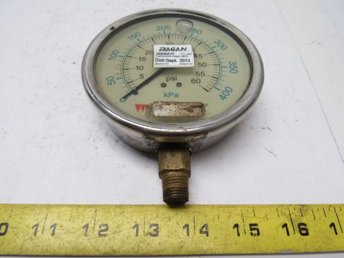 Weksler 4&#034; pressure gauge 0-60psi glycerin filled bottom mount 1/4&#034;npt for sale