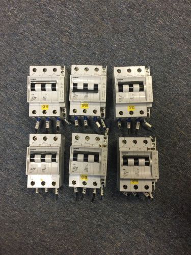 Lot of (6) Siemens 5SX23 3 Pole Circuit Breaker, 440 Volt