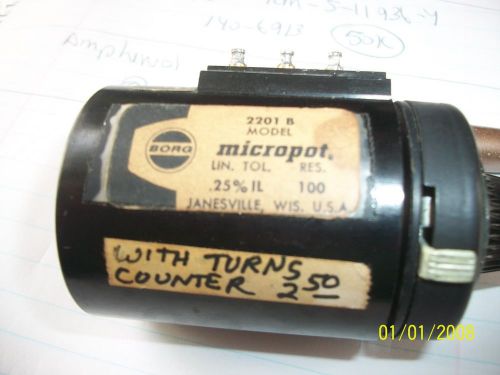 Vintage Borg Micropot Model 2201B 100 Ohms