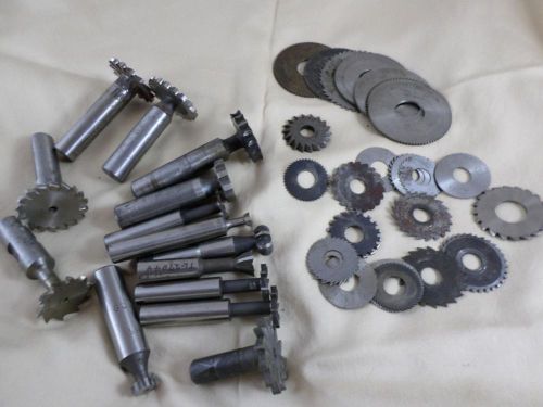 Lot 36 Vtg Machinist Gear Wheel Cutters Metal Drill Milling Boring Various Sizes
