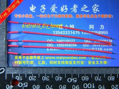 50pcs  tinned wire Red 80 mm long wire electronic cable#BF406