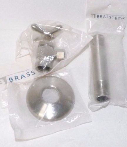 Brasstech 482X/15S 1/2-Inch Compression by 3/8-Inch Toilet Supply Kit with Cross