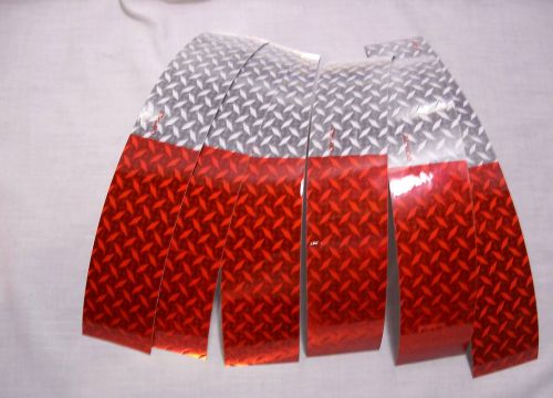 6 FEET DOT C2 CONSPICUITY TAPE REFLECTIVE RED WHITE 6 STRIPS TRUCK TRAILER